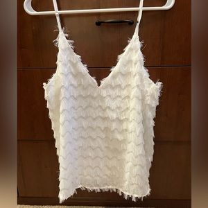 Fringe V neck cami. new with tags. never worn.